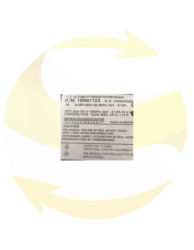 VLT2881PT4B20STR3DBF00A00 - 195N1123 - Variateur de fréquence - DANFOSS