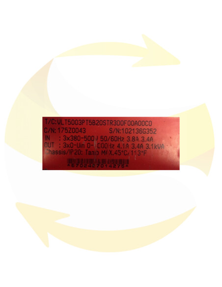 VLT5003PT5B20STR3DOF00A00C0 - Frequency converter - DANFOSS