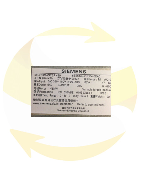 6SE6430-2UD34-5EA0 - Inverter - SIEMENS