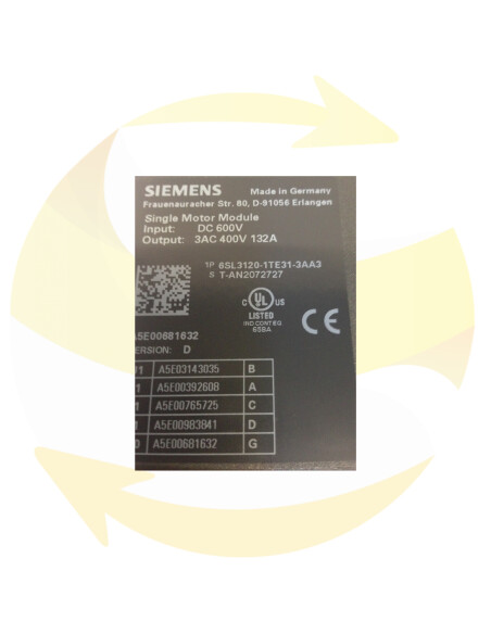 6SL3120-1TE31-3AA3 - Motor Module - SIEMENS